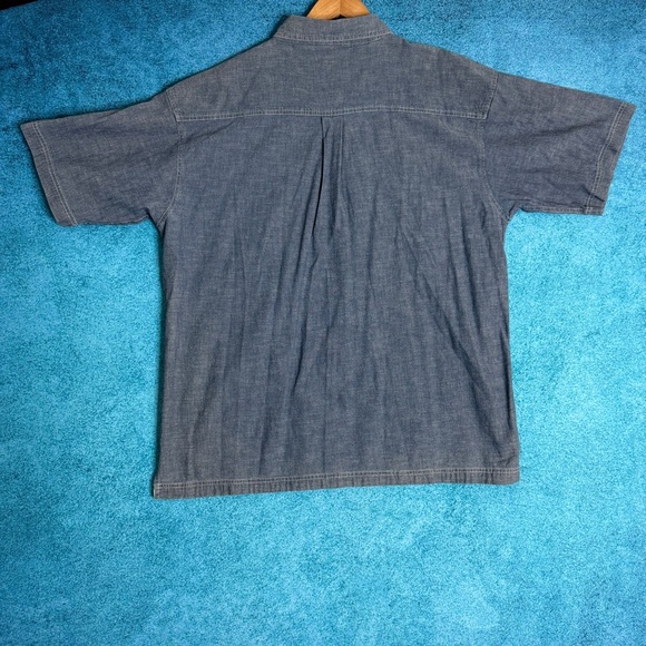 Wolverine Boots and Gear Denim Shirt Men's Size XL Short Sleeve Westernwear - Picture 7 of 16